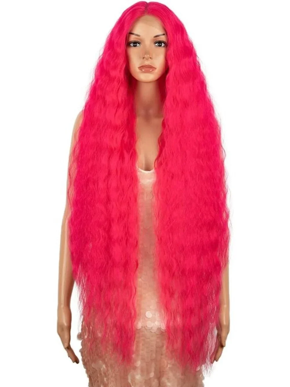 Long Wavy Lace Front Synthetic Wig with Baby Hair, 41